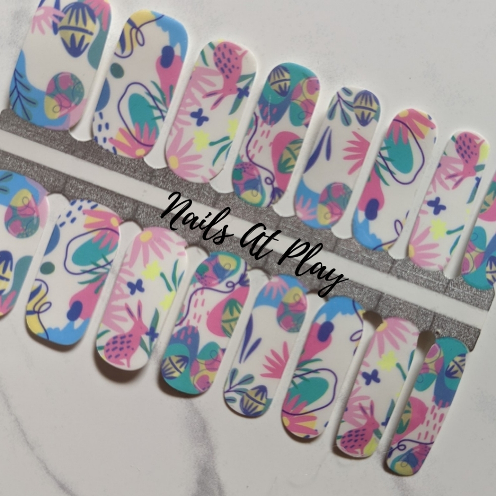 5 for $15 Nail Wraps- Pink Bunny